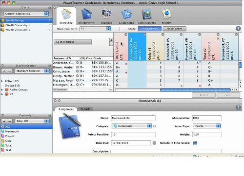 PowerTeacher screen shot PowerTeacher screen shot