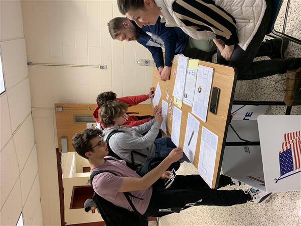 students registering to vote  