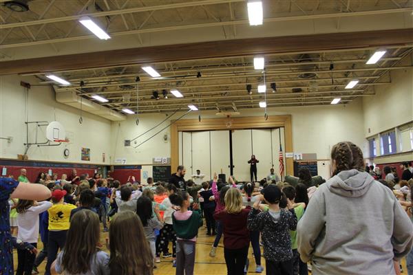  students in gymnasium 