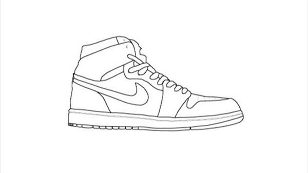 jordans 1 drawing