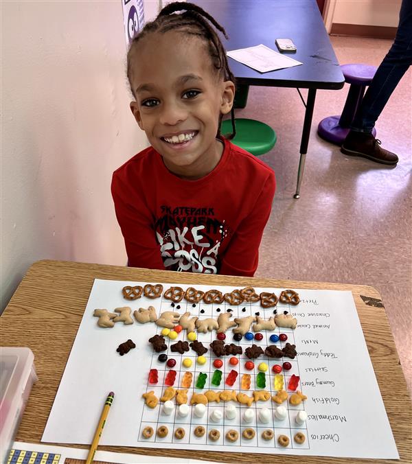  student with snacks 