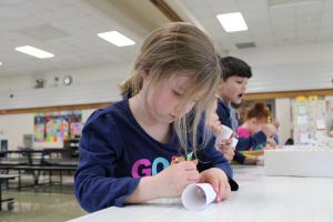  Student working on a craft