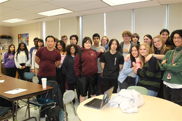  students and teacher 
