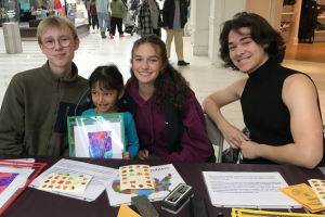  Students with a young participant